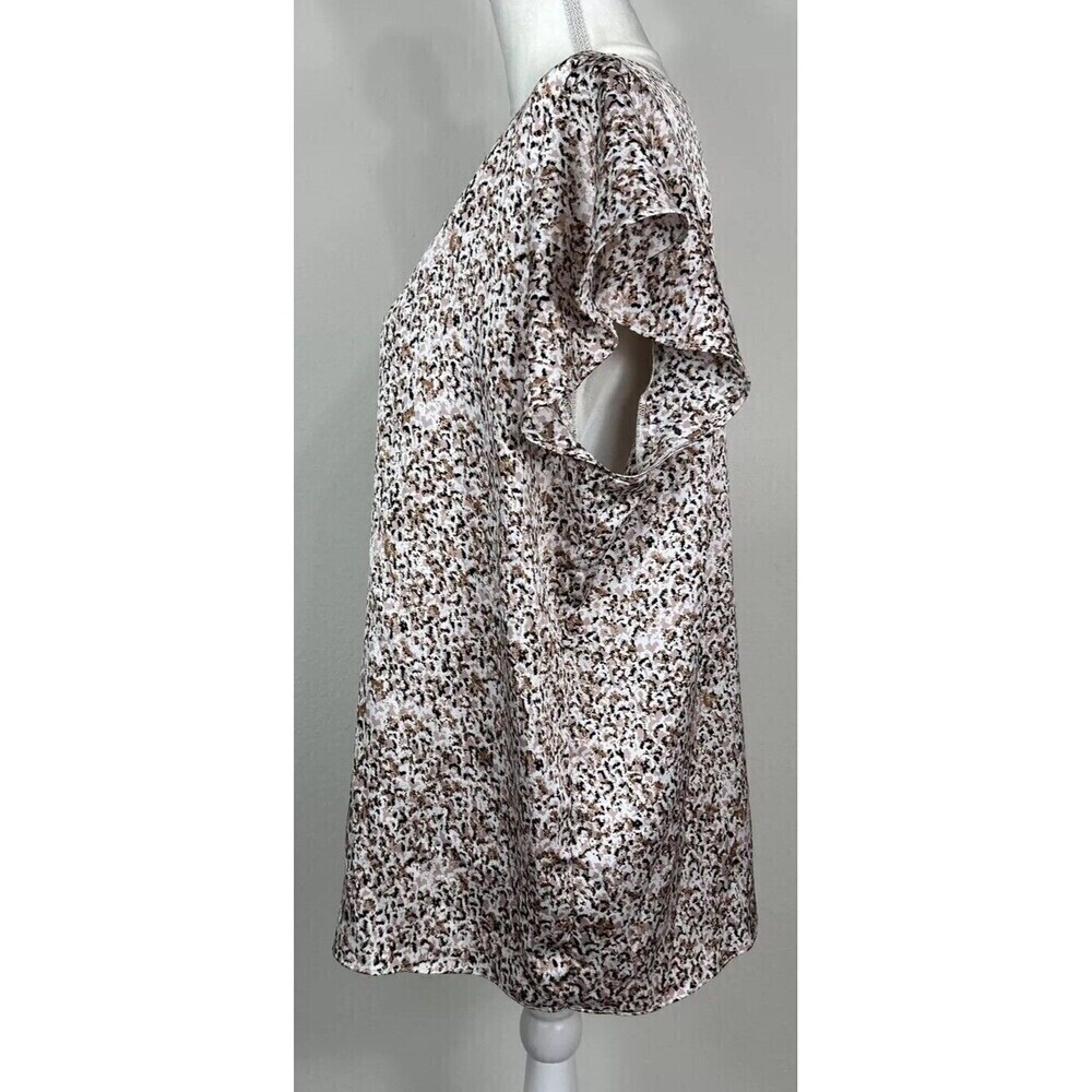 Nordstrom Short Sleeve Animal Print Pullover Blouse Size Large (12) - Picture 5 of 9
